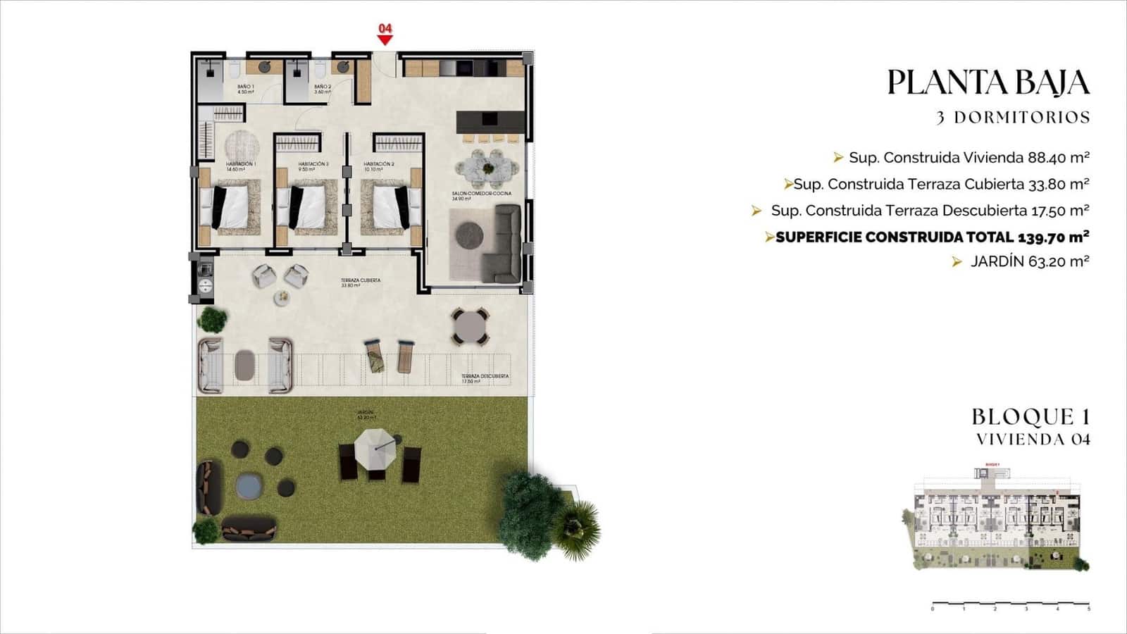 3 soveværelse Lejlighed til salg i Finestrat med swimmingpool - € 583.000 (Ref: 9902351)