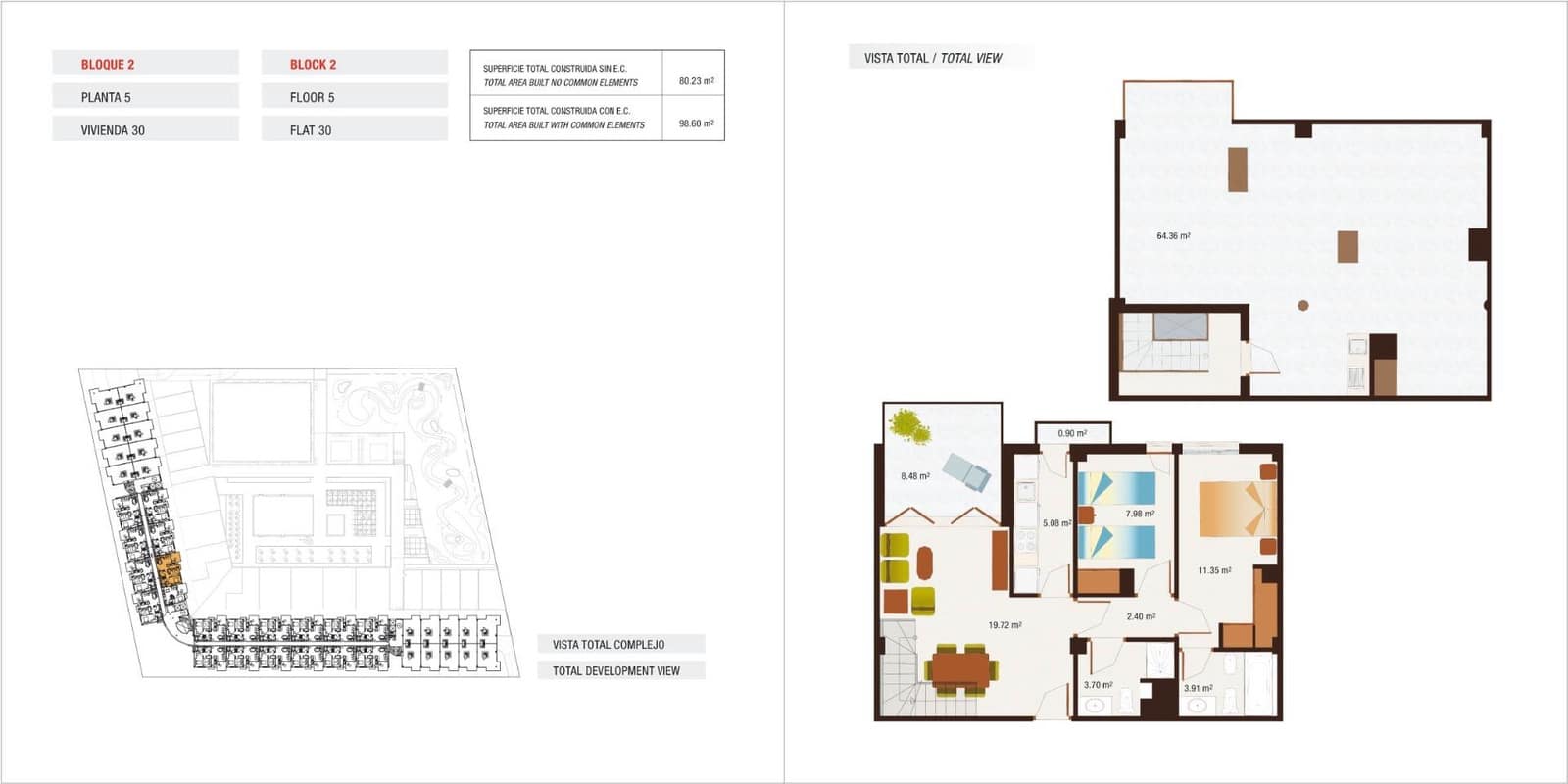 2 sovrum Takvåning till salu i Villanueva del Rio Segura med pool garage - 165 000 € (Ref: 9999158)