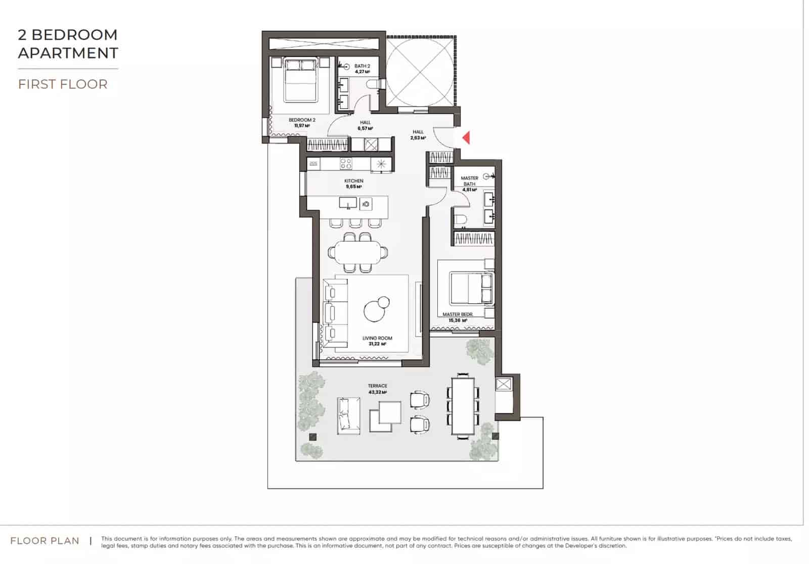 2 chambre Appartement à vendre à Bel-Air avec piscine garage - 970 000 € (Ref: 10124445)