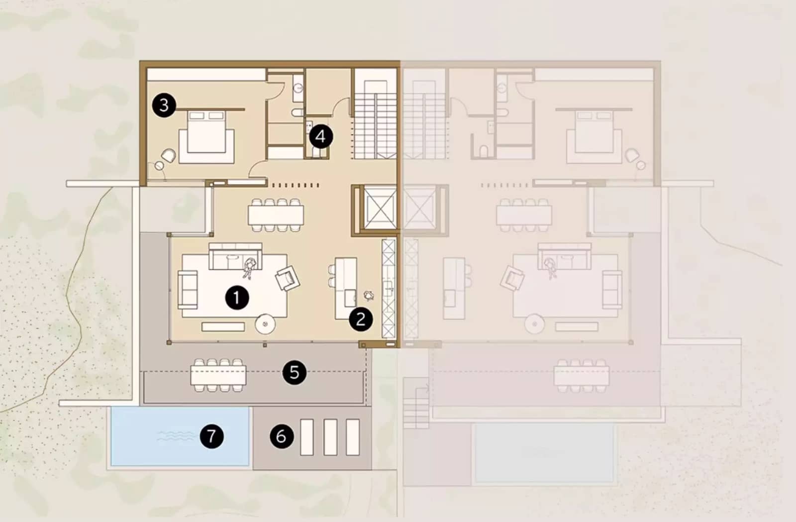 4 soveværelse Semi-Rækkehus til salg i Tamariu med swimmingpool garage - € 2.580.000 (Ref: 9949776)