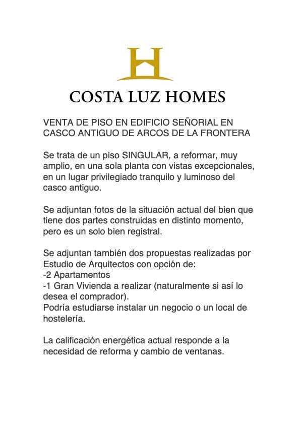 5 soveværelse Lejlighed til salg i Arcos de la Frontera - € 135.000 (Ref: 6508959)