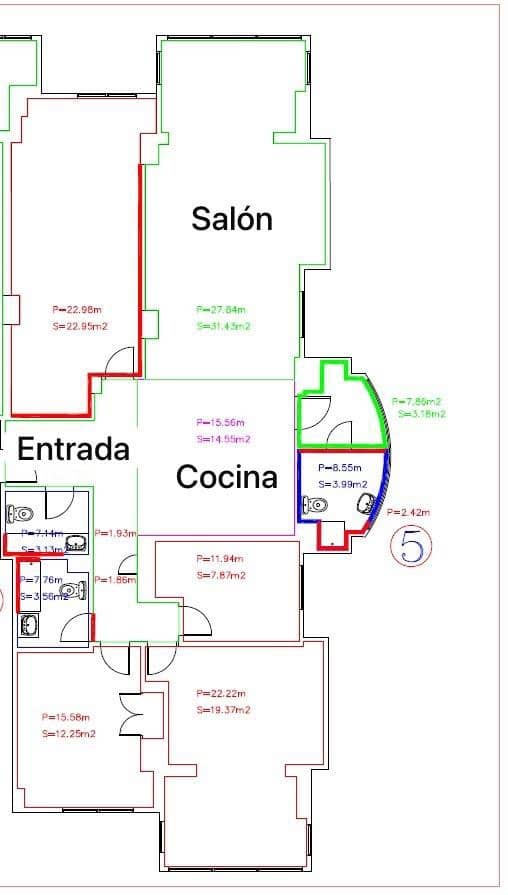 Piso de 4 habitaciones en Las Palmas de Gran Canaria en alquiler - 1.975 € (Ref: 9898921)
