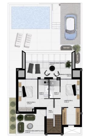 3 slaapkamer Halfvrijstaande villa te koop in Alicante stad met zwembad garage - € 375.000 (Ref: 9034313)
