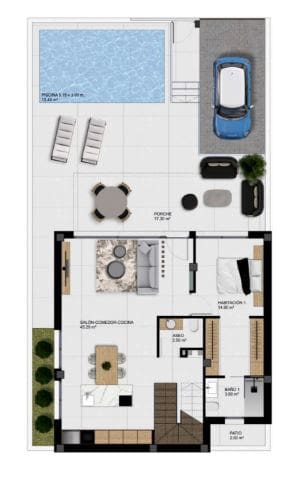 3 slaapkamer Halfvrijstaande villa te koop in Alicante stad met zwembad garage - € 375.000 (Ref: 9034313)