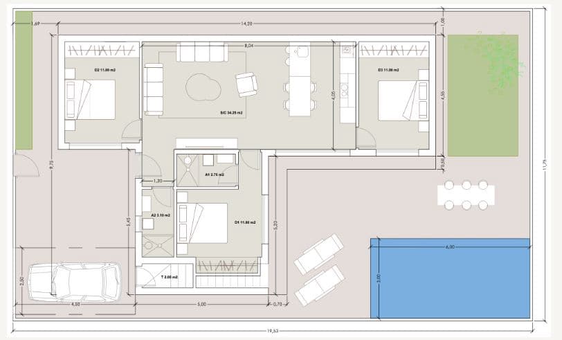 3 bedroom Villa for sale in Roldan with pool - € 379,950 (Ref: 9159333)