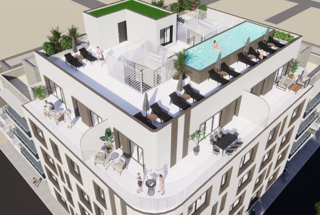 2 soverom Penthouse til salgs i Torrevieja med svømmebasseng - € 295 000 (Ref: 9173323)