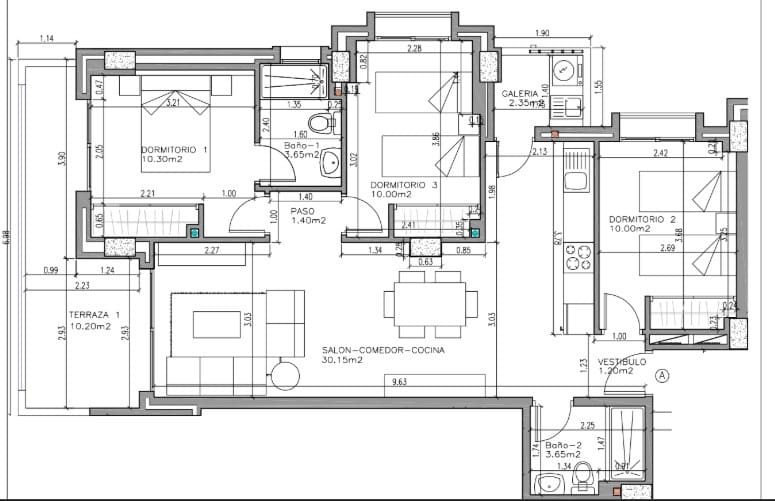 3 slaapkamer Appartement te koop in La Manga del Mar Menor met zwembad garage - € 240.000 (Ref: 9195441)