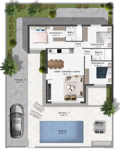 3 sovrum Villa till salu i Murcia stad med pool garage - 389 900 € (Ref: 9197632)