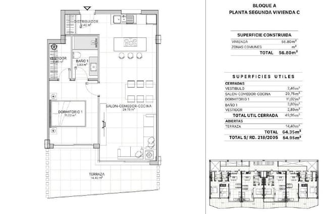 1 makuuhuone Huoneisto myytävänä paikassa Torreblanca, Fuengirola mukana uima-altaan 
autotalli - 259 000 € (Ref: 9202343)