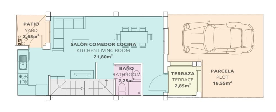 2 slaapkamer Huis te koop in Gran Alacant met zwembad garage - € 299.000 (Ref: 9202350)
