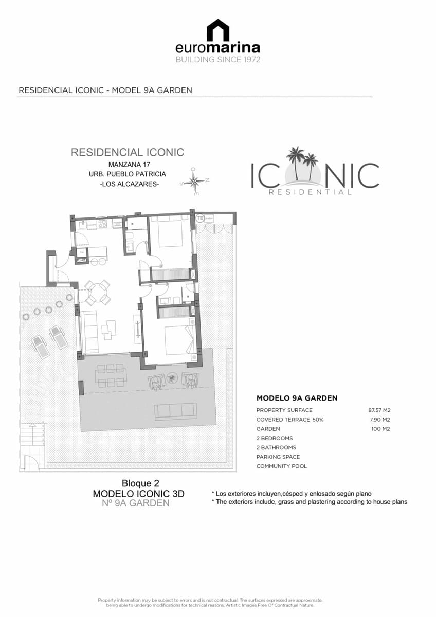 2 soverom Leilighet til salgs i Los Alcazares med svømmebasseng - € 339 000 (Ref: 9294949)