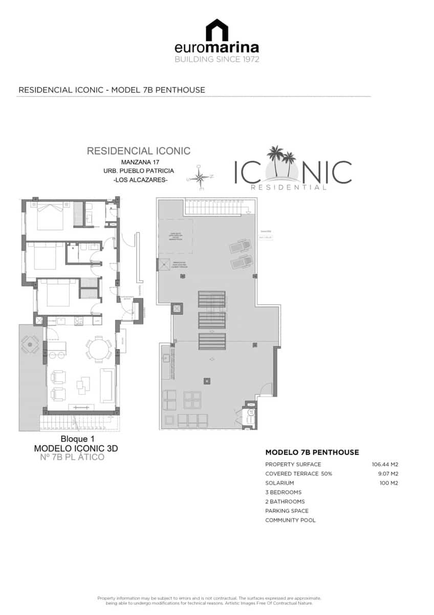 3 soverom Penthouse til salgs i Los Alcazares med svømmebasseng - € 439 000 (Ref: 9294952)
