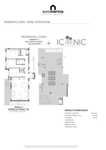 3 sypialnia Penthouse na sprzedaż w Los Alcázares z basenem - 439 000 € (Ref: 9294952)