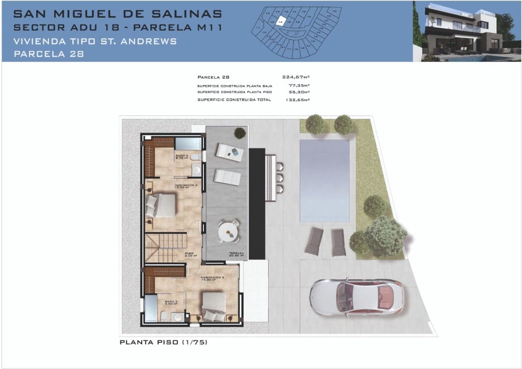 3 Zimmer Villa zu verkaufen in San Miguel de Salinas mit Pool Garage - 529.900 € (Ref: 9310691)