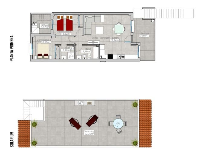 2 sovrum Takvåning till salu i Alicante stad med pool garage - 225 000 € (Ref: 9415583)