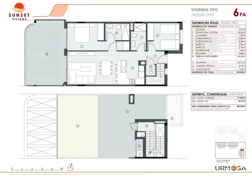 2 makuuhuone Kattohuoneisto myytävänä paikassa Torrevieja mukana uima-altaan - 325 000 € (Ref: 9439544)