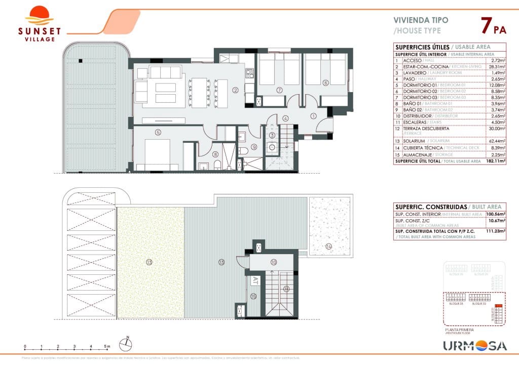 3 makuuhuone Kattohuoneisto myytävänä paikassa Torrevieja mukana uima-altaan - 395 000 € (Ref: 9439545)