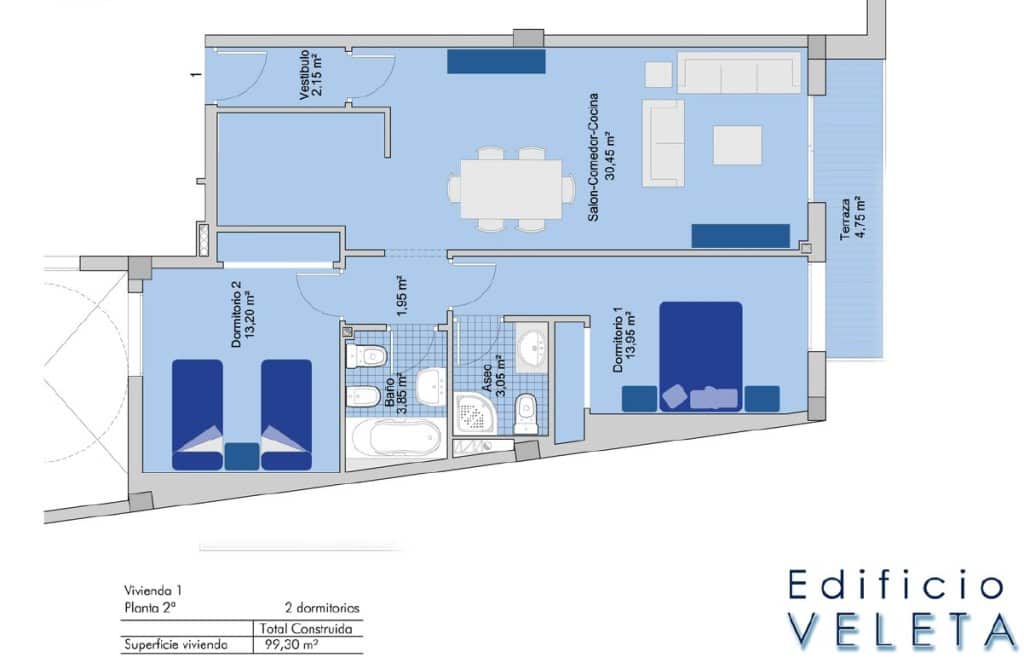 2 slaapkamer Appartement te koop in San Miguel de Salinas met zwembad garage - € 165.000 (Ref: 9439546)