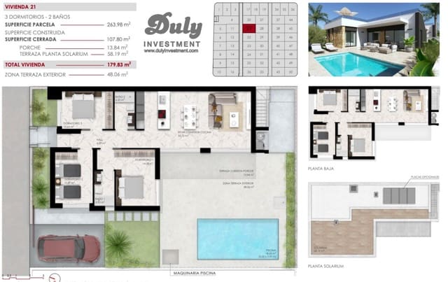 3 sovrum Villa till salu i Ciudad Quesada, Rojales med pool - 496 000 € (Ref: 9461151)