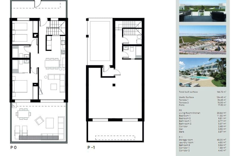 3 makuuhuone Huoneisto myytävänä paikassa Los Balcones mukana uima-altaan - 330 000 € (Ref: 9480954)