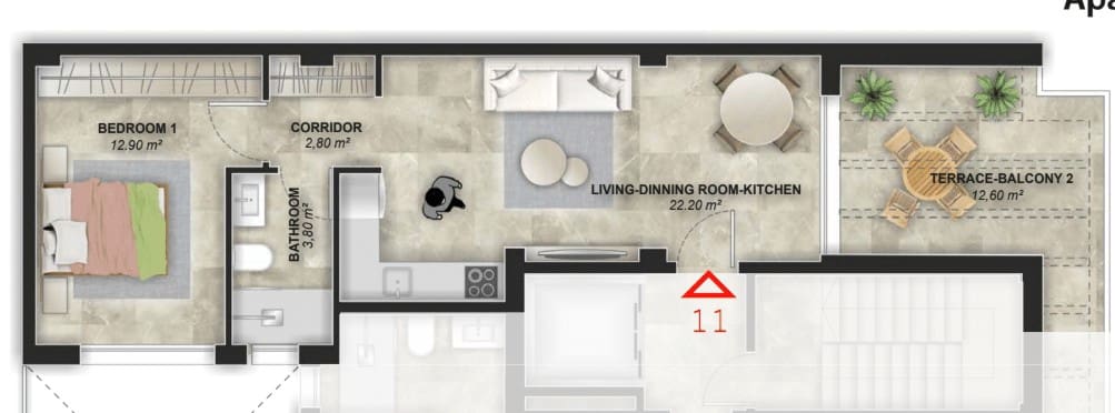 1 soveværelse Penthouse til salg i Torrevieja med swimmingpool garage - € 250.000 (Ref: 9529493)