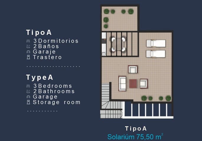 3 sovrum Takvåning till salu i San Pedro del Pinatar med pool garage - 304 000 € (Ref: 9554620)