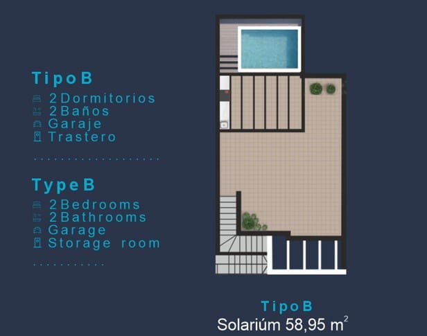 2 Zimmer Penthouse zu verkaufen in San Pedro del Pinatar mit Pool Garage - 288.000 € (Ref: 9554621)