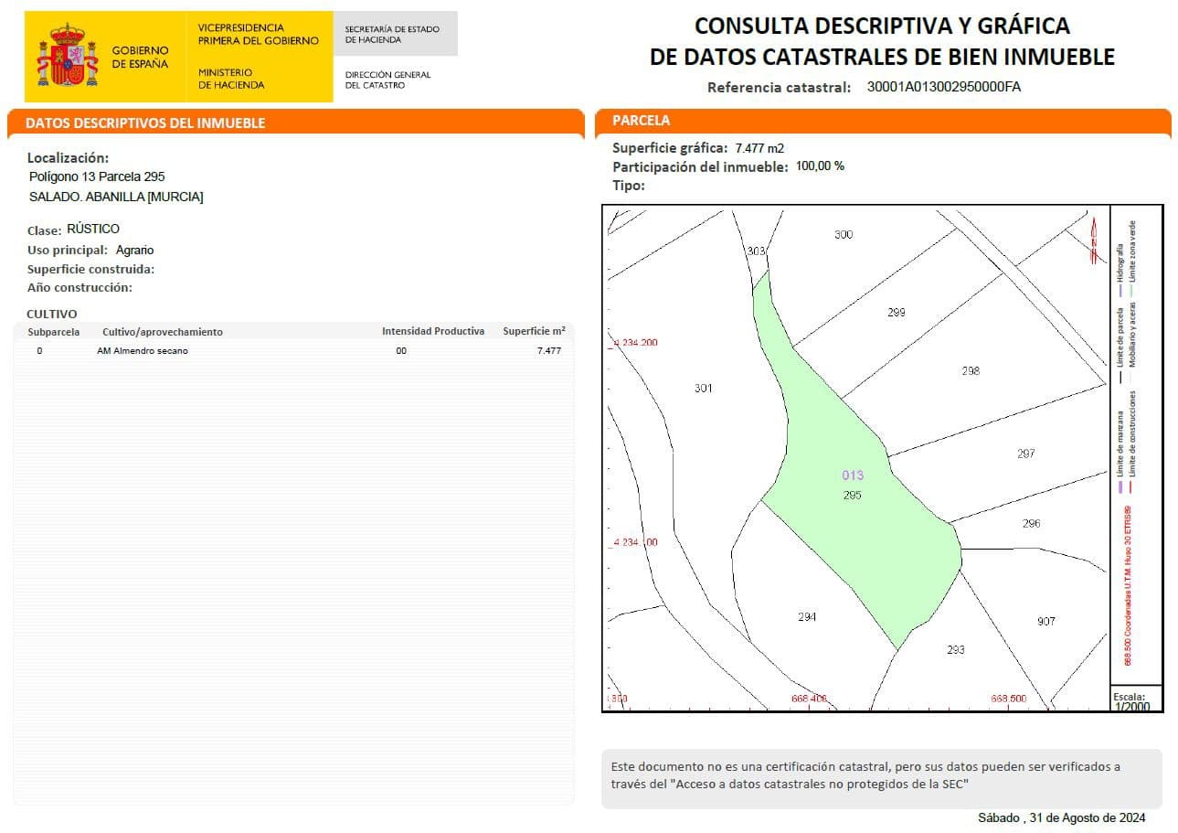 Bouwgrond te koop in Abanilla - € 19.900 (Ref: 10014445)
