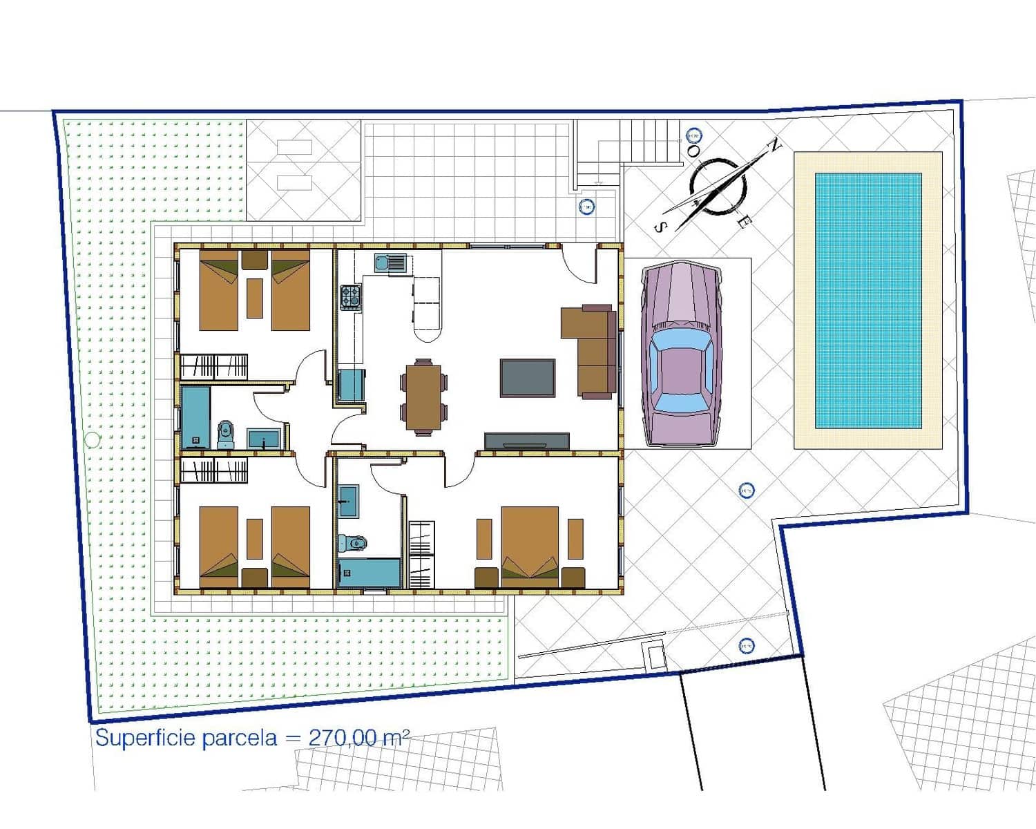 3 Zimmer Villa zu verkaufen in Ciudad Quesada mit Pool - 294.000 € (Ref: 10015701)