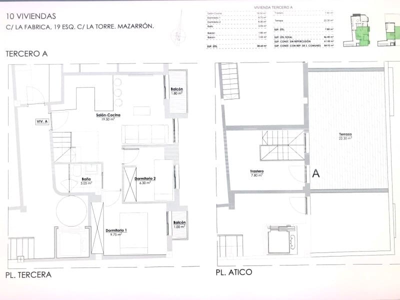 2 soveværelse Penthouse til salg i Puerto de Mazarron - € 189.900 (Ref: 9220487)