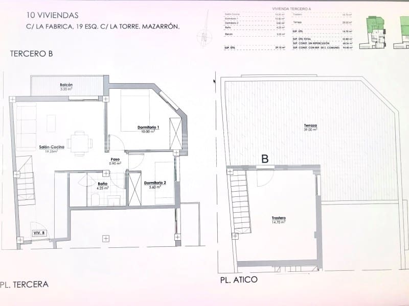 2 soveværelse Penthouse til salg i Puerto de Mazarron - € 189.900 (Ref: 9220487)