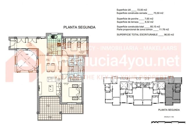 2 quarto Apartamento para venda em Torrox-Costa, Torrox - 265 000 € (Ref: 7027499)
