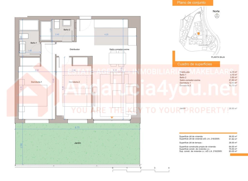 Apartamento de 2 habitaciones en Caleta de Vélez en venta con piscina garaje - 259.400 € (Ref: 8103691)