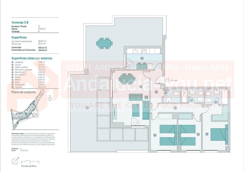 3 soverom Penthouse til salgs i Almunecar med svømmebasseng garasje - € 461 000 (Ref: 8590420)