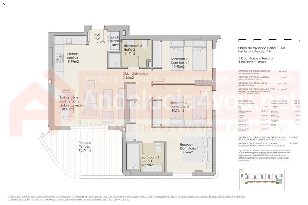 3 sypialnia Apartament na sprzedaż w Torre del Mar z basenem garażem - 425 000 € (Ref: 9199343)