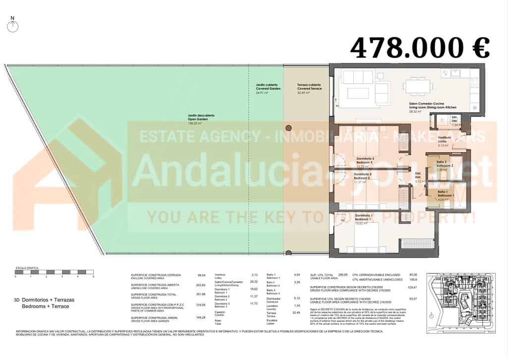 3 sypialnia Apartament na sprzedaż w Torre del Mar z basenem garażem - 478 000 € (Ref: 9199343)