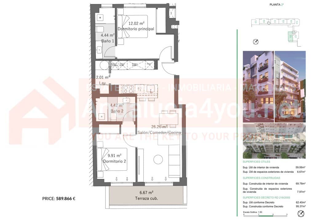 2 chambre Appartement à vendre à Malaga ville avec piscine garage - 589 866 € (Ref: 9794351)