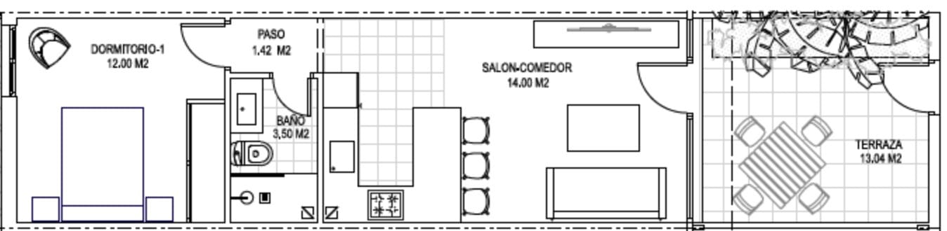 1 soverom Leilighet til salgs i Vera med svømmebasseng garasje - € 170 000 (Ref: 10002385)