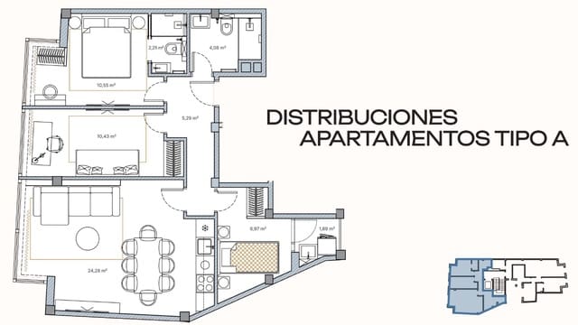 3 bedroom Apartment for sale in Centro Urbano, La Villajoyosa / Vila Joiosa - € 304,500 (Ref: 10004573)