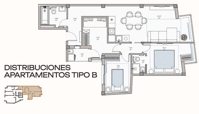 3 bedroom Apartment for sale in Centro Urbano, La Villajoyosa / Vila Joiosa - € 304,500 (Ref: 10004573)
