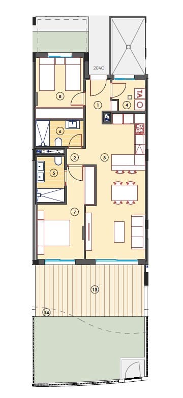 2 chambre Appartement à vendre à Finestrat avec piscine garage - 416 000 € (Ref: 10031042)
