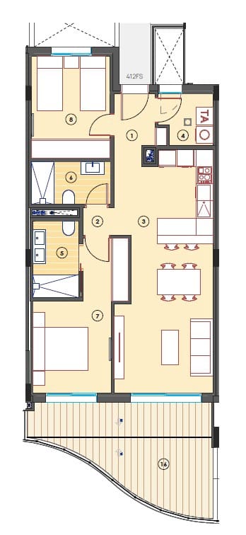 2 sovrum Lägenhet till salu i Finestrat - 400 000 € (Ref: 10031044)