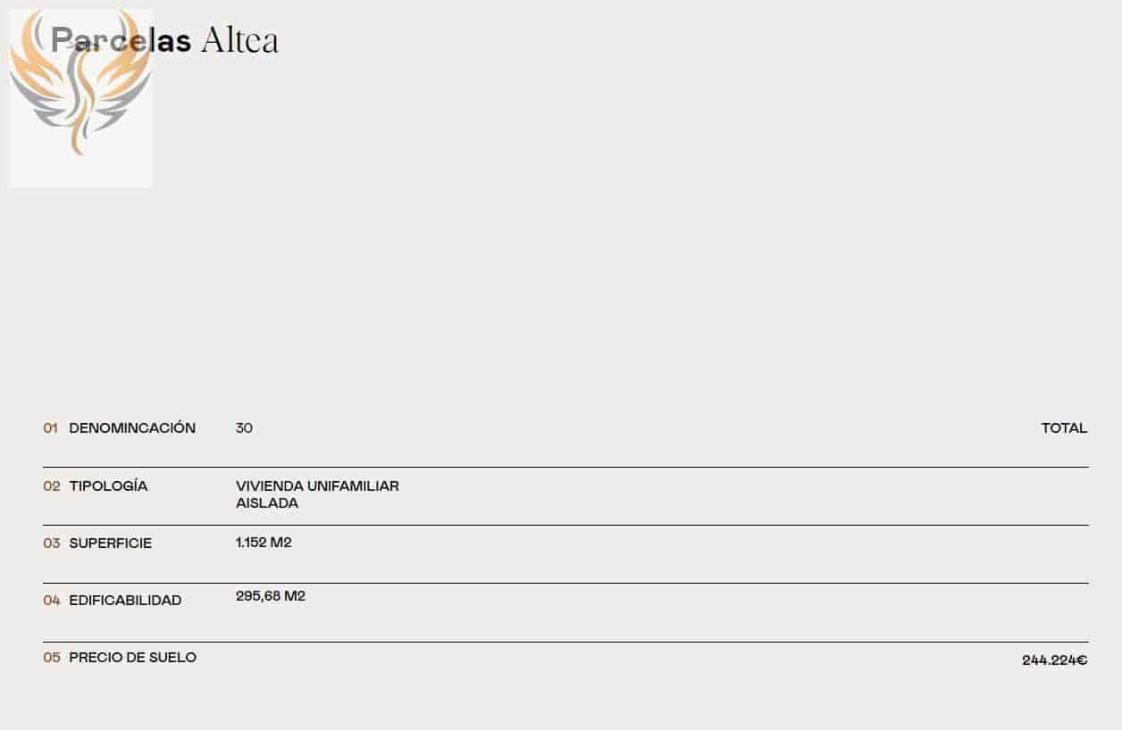 Byggetomt til salgs i Altea - € 244 224 (Ref: 7862504)