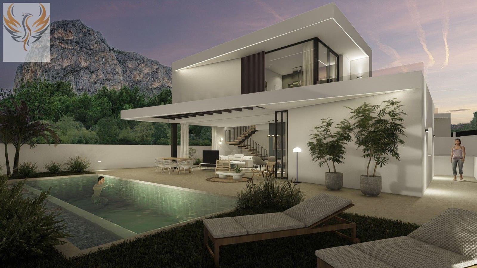 3 makuuhuone Huvila myytävänä paikassa Polop mukana uima-altaan 
autotalli - 650 000 € (Ref: 8373057)