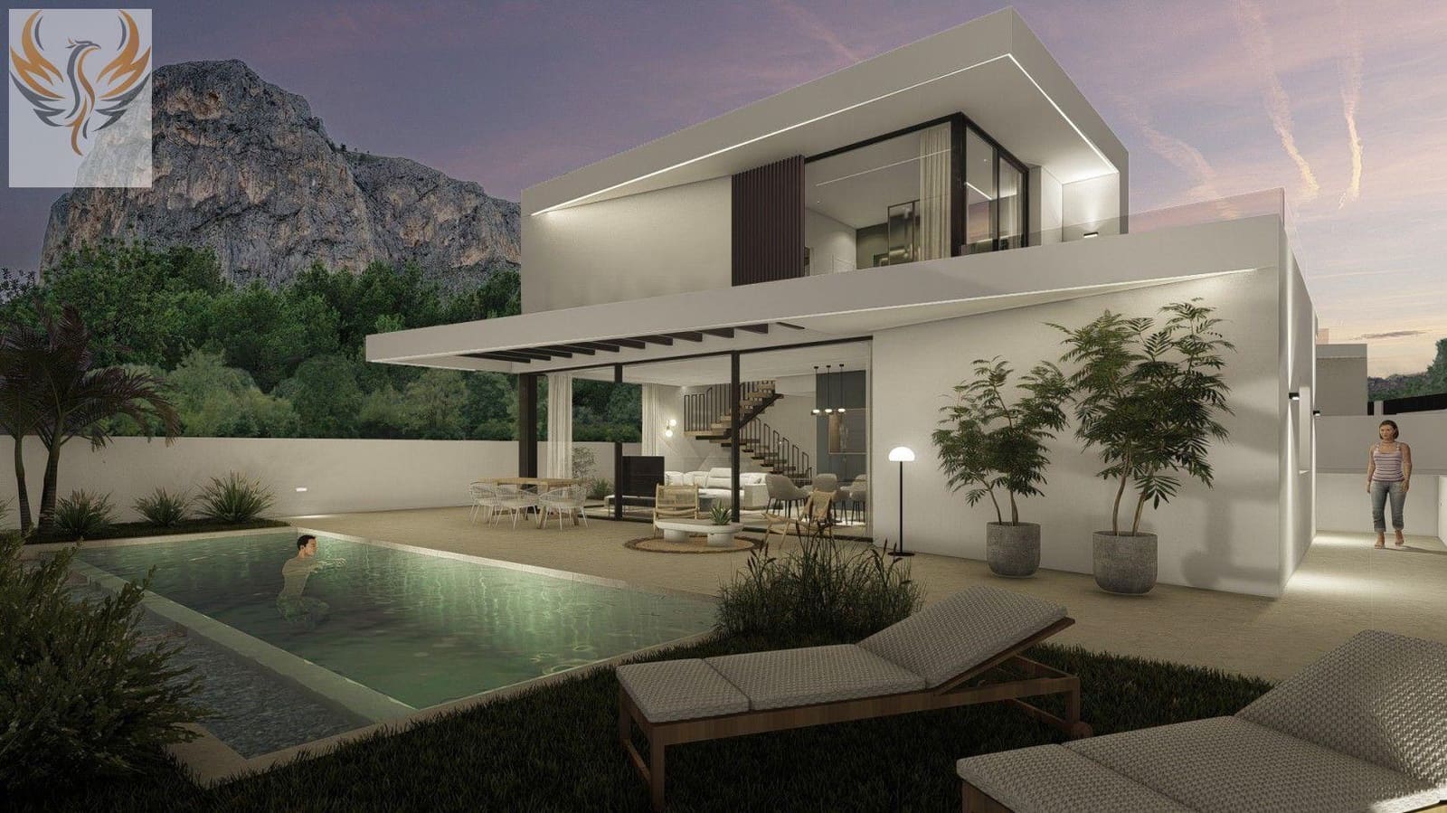 3 makuuhuone Huvila myytävänä paikassa Polop mukana uima-altaan 
autotalli - 650 000 € (Ref: 8373057)