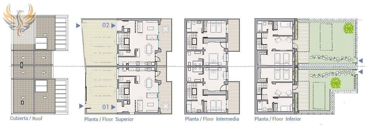 4 soverom Rekkehus til salgs i La Nucia med svømmebasseng garasje - € 380 000 (Ref: 8373060)