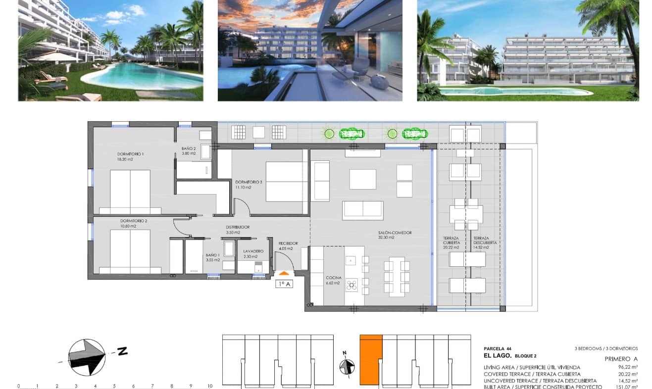 2 quarto Apartamento para venda em Mar de Cristal com piscina - 270 000 € (Ref: 9136455)