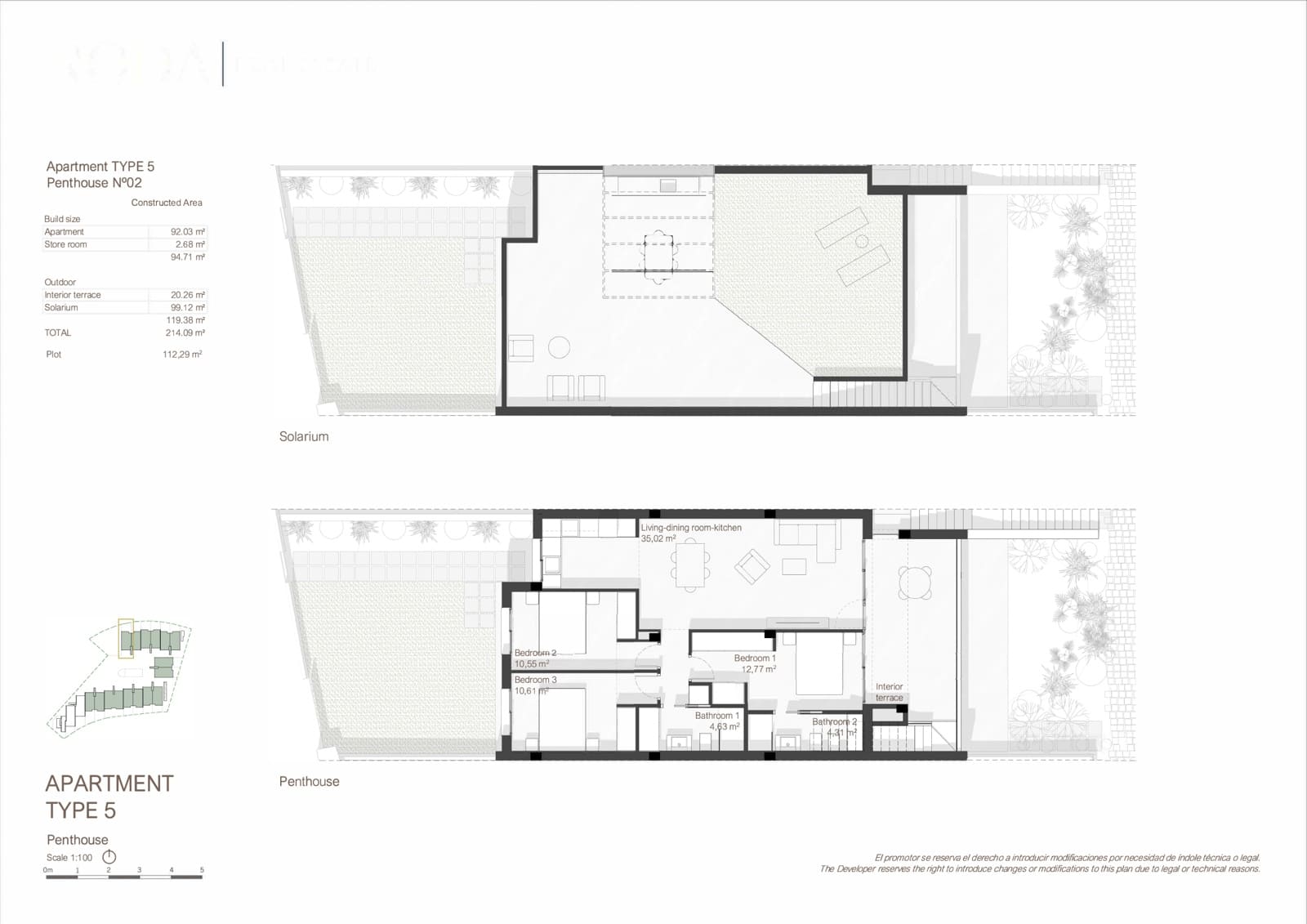 3 slaapkamer Penthouse te koop in San Javier met zwembad - € 329.000 (Ref: 9136465)