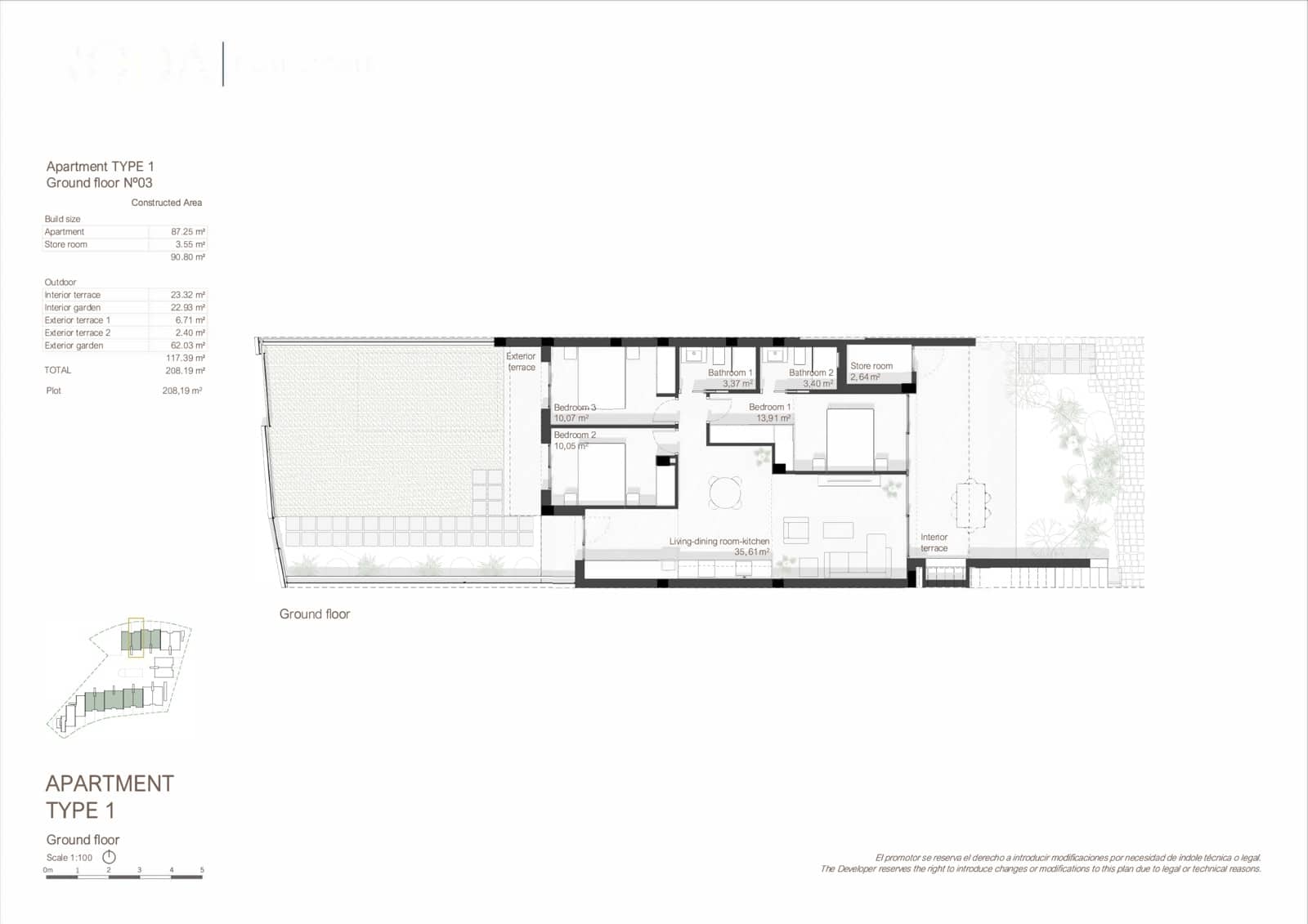 3 slaapkamer Penthouse te koop in San Javier met zwembad - € 329.000 (Ref: 9136465)