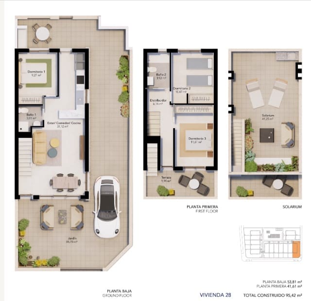 3 soveværelse Rækkehus til salg i Pilar de la Horadada med swimmingpool - € 354.900 (Ref: 9136538)